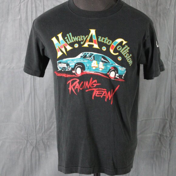 Vintage Graphic T-shirt - Millway Auto Collision Racing Team - Men's Medium - Picture 1 of 10